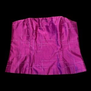 Vibrant Purple Strapless Silk Top